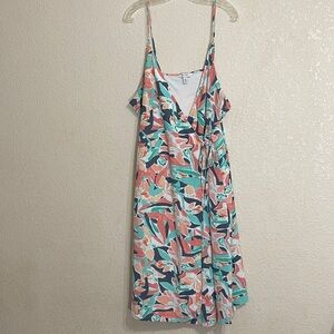 NINE WEST Multicolor Wrap Dress